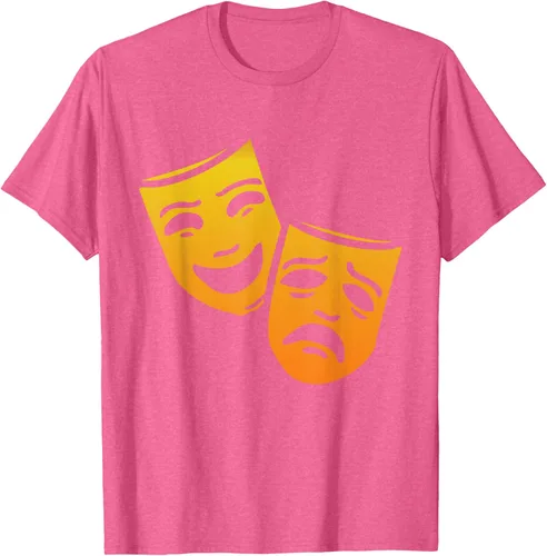 Vista 28 de Comedia y tragedia griega teatro máscaras camiseta