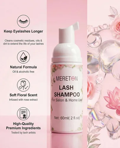 Vista 7 de Kit de champú para extensiones de pestañas, limpiador de extensiones de pestañas, limpiador de pestañas, kit de limpieza de pestañas para racimo