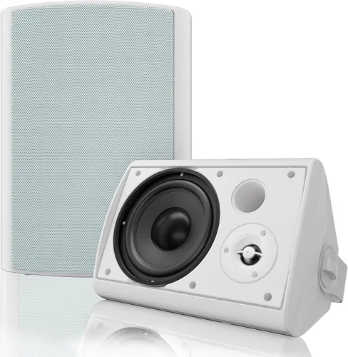 Vista 8 de Herdio Altavoces Bluetooth para Exteriores de 6.5 Pulgadas Impermeables con Graves Potentes, Altavoces de Montaje en Pared Cableados Resistentes a