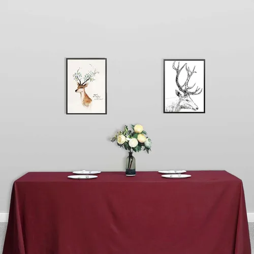 Vista 170 de Efavormart - Mantel redondo de poliéster de 108 pulgadas, 108 pulgadas, para bodas, fiestas, banquetes, restaurantes, color verde manzana