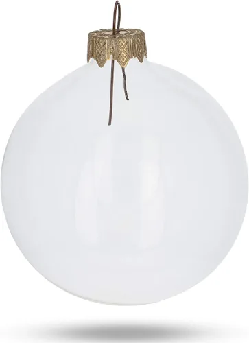 Vista 6 de Juego de 6 bolas de cristal transparente adornos de Navidad DIY Craft 3.25 pulgadas