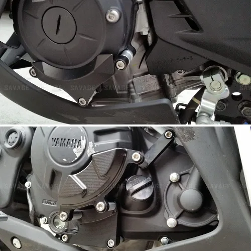 Vista 6 de Protector de choque deslizante para YZF R25 R3 MT25 MT03 2015-2021 Accesorios de motocicleta Protector de cárter