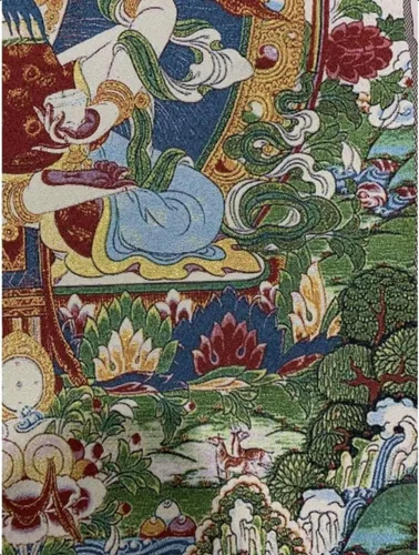 Vista 7 de Bordado de seda tibetano Thangka budista Vajrakila Mahāsattv Tangka Yoga Budista Tapiz colgante de pared Arte de pared Decoración del hogar Tapiz