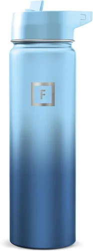 Vista 53 de IRON °FLASK Botella de agua de boca ancha de 32 onzas con pajita Aurora