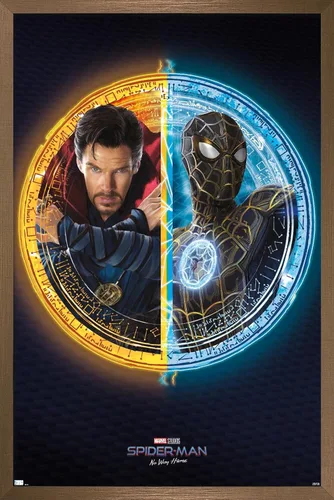 Vista 39 de Trends International Marvel Spider-Man: No Way Home - Póster de pared dúo, 22.4 pulgadas de largo x 14.7 pulgadas, versión enmarcada de madera