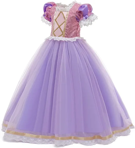 Vista 13 de Vestido de cumpleaños de princesa Sofía para niñas, disfraz de Halloween, concurso de Navidad, fiesta de noche, baile