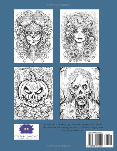 Vista 2 de Haunted Halloween Spooky Coloring Designs