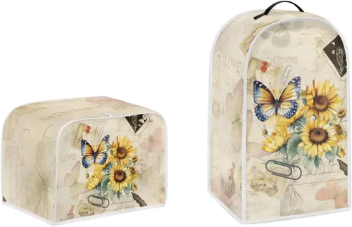 Vista 19 de doginthehole Funda para licuadora y tostadora, 2 rebanadas estéticas de estrellas de mar con estampado de conchas marinas para batidora o cafetera