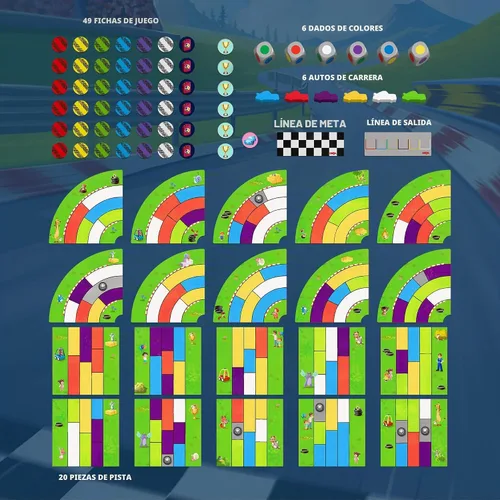 Vista 6 de HABA Monza Car Racing - Juego de mesa para niños, juego de estrategia a juego de colores, a partir de 5 años