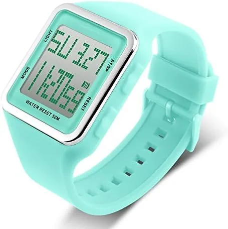 Vista 6 de Montic Reloj deportivo multifuncional resistente al agua digital turquesa para mujer, Moderno