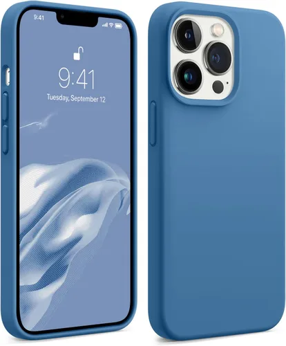 Vista 16 de AOTESIER Funda magnética para iPhone 13 Pro Max, compatible con MagSafe, protección militar a prueba de golpes, funda de silicona con forro de Verde