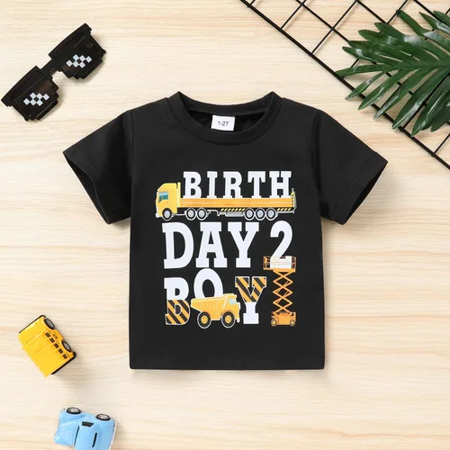 Vista 12 de YOUNGER STAR Niños Gris Young Wild Tres Cumpleaños Cuatro Siempre Salvaje Hermano Twin Letra Impresión Camisetas 3T 4T