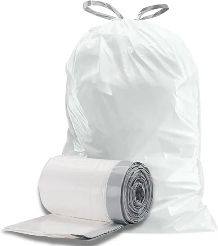 Vista 7 de Plasticplace Bolsas de basura de ajuste personalizado, compatibles con simplehuman Code N (50 unidades) forros de basura blancos con cordón de 12-13