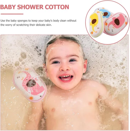 Vista 7 de FOMIYES Esponja de baño para bebé, esponja de baño, esponja de baño, esponja de lufa, esponjas de baño para ducha, toalla de baño, cepillo de espuma