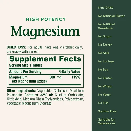 Vista 4 de Magnesio de alta potencia Nature's Beauty, 0,018 oz, 2