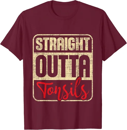 Vista 77 de Straight Outta Amígdalas - Camiseta de recuperación de cirugía de eliminación de amígdalas Asphalt Grey