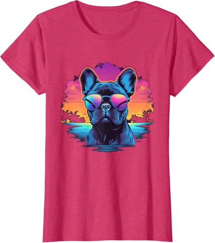Vista 7 de Camiseta de perro Bulldog Francés para hombres y mujeres, Negro