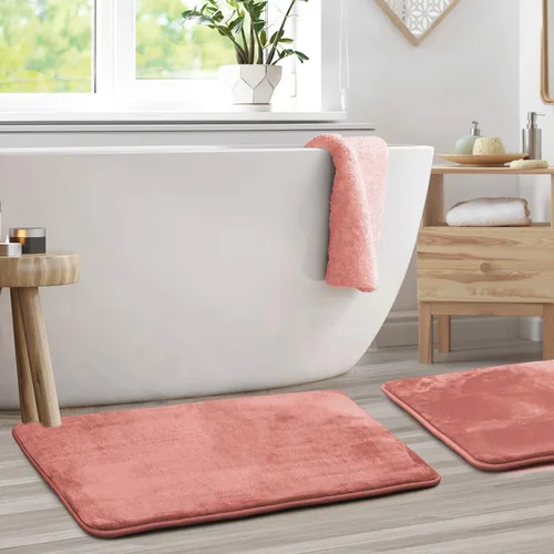 Vista 135 de Clara Clark Alfombra de Baño 24" x 17" - Alfombras de Baño, Tapete de Baño de Espuma Viscoelástica, Afelpado, Acogedor, Ultra Suave, Antideslizante