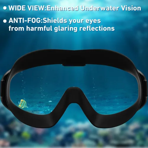 Vista 3 de Paquete de 10 gafas de natación de verano para adultos a granel con tapones para los oídos, visión amplia, antiniebla, sin fugas, protección