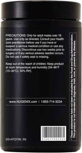 Vista 7 de Nugenix Total-T2 - Potenciador de testosterona y potenciador de óxido nítrico para hombres, Tesnor, S7, ElevATP, Tongkat, Citrullina, suplemento