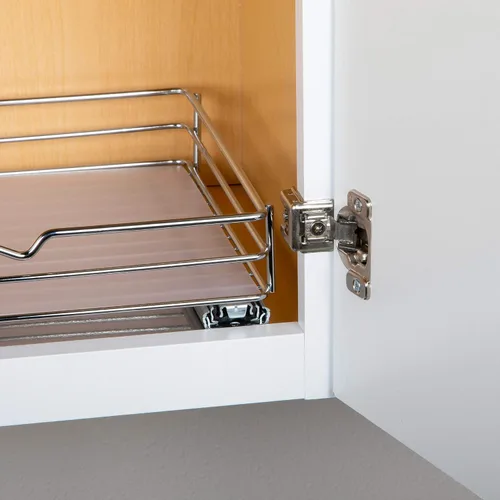 Vista 8 de Organizador de especias extraíble para gabinete – resistente cromado deslizante para especias 14 in de ancho x 10 3/8 in de profundidad x 2 1/8 in