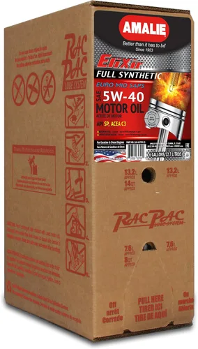 Vista 3 de AMALIE Elixir Full Synthetic Euro Mid SAPS C5 508/509 0W-20 Aceite de motor (160-61650-21) RacPac de 6 galones Fabricado en Estados Unidos