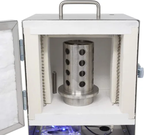 Vista 5 de TableTop - Horno eléctrico de alta temperatura de 2200 grados, orificio de ventilación, controlador programable, fabricación de joyas, cera