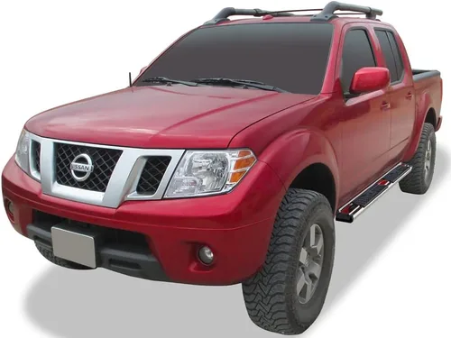 Vista 6 de APS Estribos de barras Nerf cromadas estilo OE compatibles con Nissan Frontier 2005-2024 Crew Cab