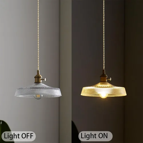 Vista 5 de Sedelan Lámpara Colgante de Vidrio, Iluminación Colgante Vintage, Iluminación Colgante de Cocina Sobre Isla Pasillo Dormitorio Lámpara Colgante