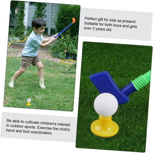 Vista 7 de Juego de juguetes para niños y juguetes para jugar en interiores, divertidos juguetes de golf de plástico para edades de 3 a 8 años, incluye pelotas