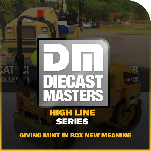 Vista 8 de Diecast Masters Compactador de utilidad CAT Caterpillar CB-2.7 con operador High Line Series 1/50 Diecast Model 85593