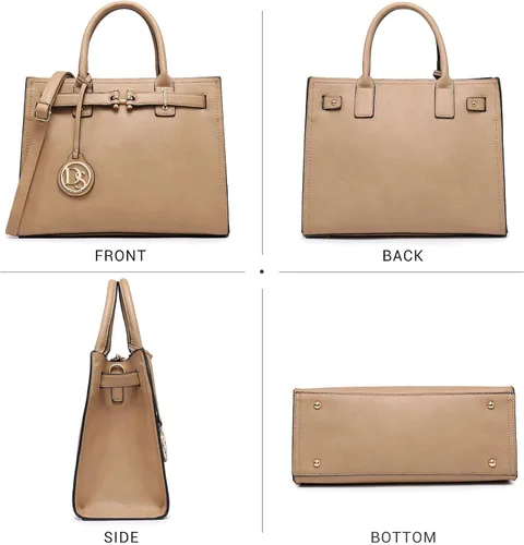 Vista 3 de Dasein Bolsos de mano con correa larga para mujer, con asa superior, con correa larga