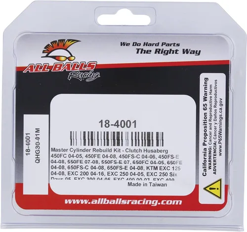 Vista 4 de All Balls Racing 18-4001 Kit de reconstrucción de cilindro maestro compatible con/reemplazo para Husaberg 450FC 2004-2005 OEM replacement, fits