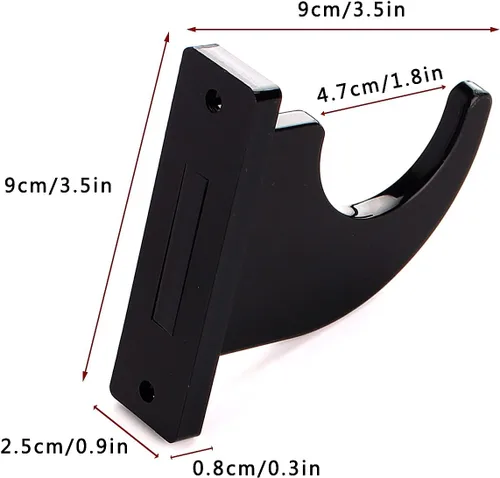 Vista 4 de Soporte de pared para sable de luz, paquete de 2 espadas Katana Samurai de acrílico negro, soporte de sable de luz para pared, pantalla horizontal