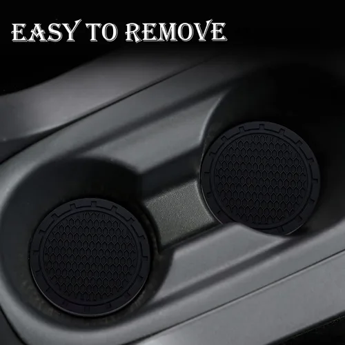 Vista 6 de 2 posavasos para automóvil, portavasos antideslizantes incrustados en adornos, accesorios universales empotrados para el interior del automóvil
