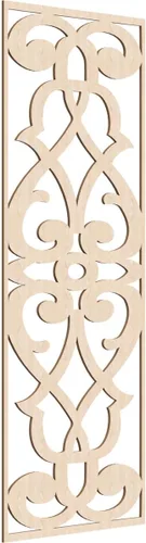 Vista 145 de 9 3/8"W x 24 3/8"H x 1/4"T Bellaire Decorativos Paneles de pared de madera calado, abedul