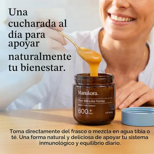 Vista 6 de Manukora Miel de Manuka cruda MGO 600+ Nueva Zelanda sin OMG Apoyo Certificado B-Corp, monofloral, probado por terceros, sin residuos