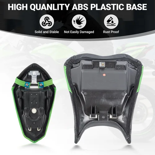 Vista 6 de Almohadilla de Asiento para Motocicleta Delantero Conductor Trasero Pasajero para Kawasaki Ninja400 Z400 2018 2019 2020 2021 2022 2023 2024 2025