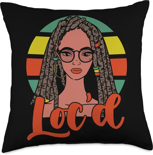 Vista 5 de Locs Afro Dreadlocks Love Natural Beauty Hair It's the Locs for Me-Afro Hair - Almohada negra americana africana, 16 x 16 pulgadas, multicolor