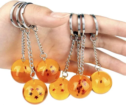 Vista 4 de Dragon Ball,7PCS Acrylic Dragon Ball Z Keychains,Esferas del Dragon Ball,DBZ Keychain for Kids Birthday Party Favor