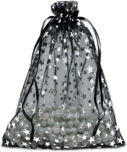 Vista 35 de The Display Guys - Paquete de 100 bolsas de regalo de organza transparente de 2 x 2.5 pulgadas con cordón