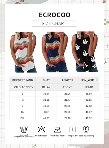 Vista 5 de Ecrocoo Blusa casual de verano con cuello redondo y bloques de color para mujer