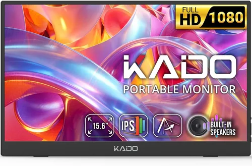 Vista 11 de Kado Paquete de 2 monitores ultrafinos para laptop de 15.6 pulgadas 1080p