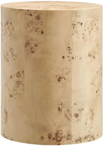 Vista 10 de Modway EEI-6271-BLB Cosmos - Mesa auxiliar redonda de madera Burl de 16 pulgadas, color marrón blanqueado
