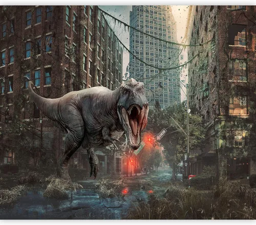 Vista 21 de artgeist Mural de pared Dinosaurios 79 x 55 pulgadas - Papel tapiz no tejido XXL Decoración de pared de forro polar Impresión fotográfica Diseño