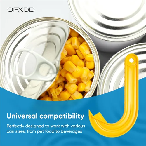 Vista 5 de Abrelatas manual de ganchos, abridor de latas de comida para mascotas, abrelatas de comida fácil de tirar de anillo (1 color)