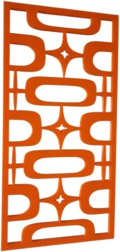 Vista 12 de MidCentury - Paneles de pared modernos de óvalos atómicos con explosiones de estrellas de estilo vintage, dorado, plateado, negro, menta, arte