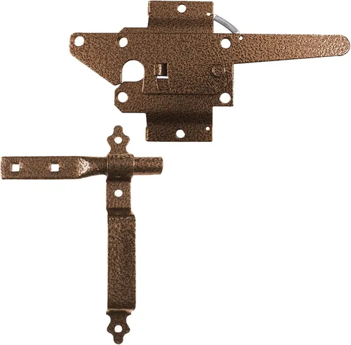 Vista 12 de Cerradura de puerta de centinela de doble puerta. Candado para mayor seguridad con recubrimiento en polvo negro y tiene herrajes. Estuche cantidad 6