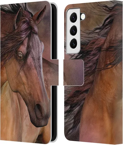 Vista 312 de Head Case Designs Officially Licensed Laurie Prindle A Morgan Christmas Western Stallion Leather Wallet Case Compatible with Samsung Galaxy A07 4G
