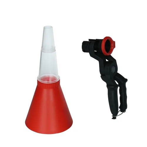 Vista 2 de Juego de embudo de plástico, embudo de aceite sin derrames, embudos de aceite de motor automotriz ajustable, accesorio de embudos de aceites